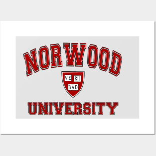 Norwood University with Shield Logo Posters and Art